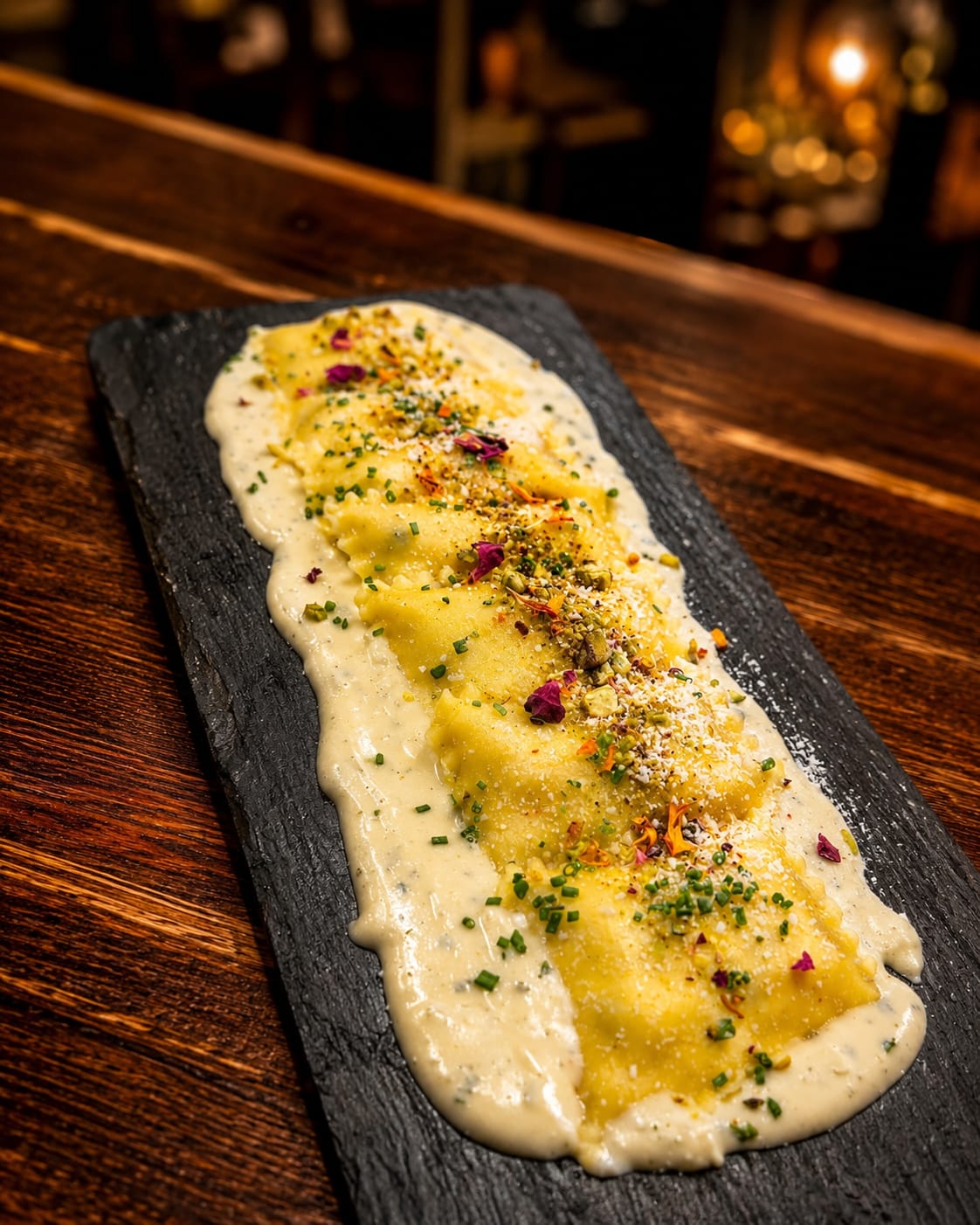 PASTA FRESCA BAULETTI CON QUESO RICOTTA Y PISTACHO 